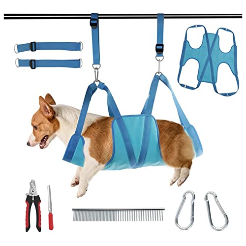 Peine para 6 en 1 lima de uñas para bañarse cuidado de oídos y ojos arnés de aseo para perros arnés azul para sujetar a tu bebé comportarse arnés de hamaca para el y