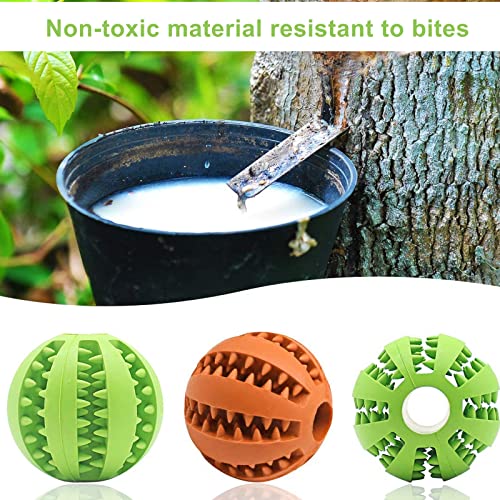 Pelota de Juguete del Trato de Perro, Bolas de Juguete del Trato de Perro, Juguete de Limpieza de Dientes de Perro, Juguetes de dispensación de Alimentos de 2 Bola de Goma Suave no tóxica