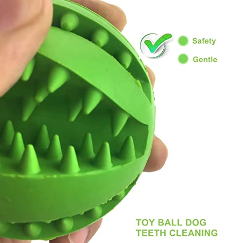 Pelota de Juguete del Trato de Perro, Bolas de Juguete del Trato de Perro, Juguete de Limpieza de Dientes de Perro, Juguetes de dispensación de Alimentos de 2 Bola de Goma Suave no tóxica