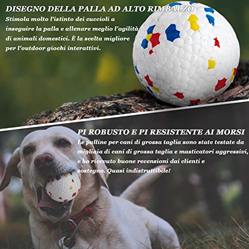 Pelota de Juguete para Perros,Pelota Perro Indestructible,Pelota de Caucho Natural para Perros,Bola Interactiva Perros para Perros Pequeños Medianos y Perros Grandes
