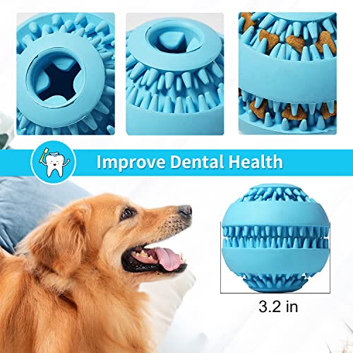 Pelota para Perros, Indestructible Pelotas para Perros Grandes, Pelota de Juguete, Perro Inteligente Juguete, Robusta Pelota con Cuidado Dental, Pelota interactiva Perro de Caucho, Ø 8cm