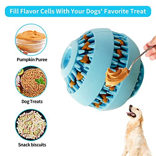 Pelota para Perros, Indestructible Pelotas para Perros Grandes, Pelota de Juguete, Perro Inteligente Juguete, Robusta Pelota con Cuidado Dental, Pelota interactiva Perro de Caucho, Ø 8cm