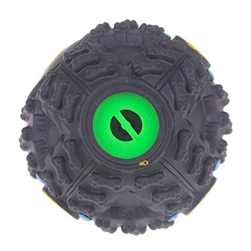 Pelota Perro 1 Unid Mascota Perro Gato Snack Ball Juguete Entrenamiento Masticar Sonido Dispensador De Comida Juguete Goma Dura Bola Chirriante Juguete para Mascotas Color Aleatorio