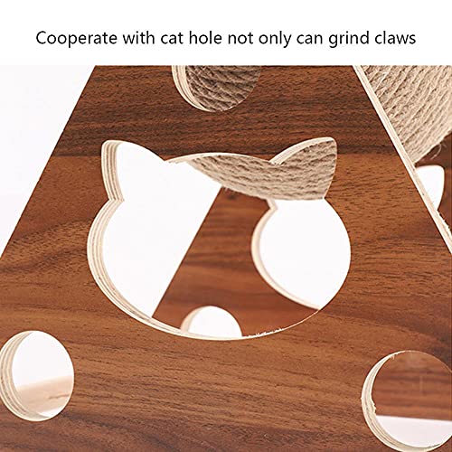 Pelota Rascador de gato Sisal Pelota de gato Juguete Rascador de gato de madera maciza Juguete Rascador de gato Protege tus muebles de arañazos, satisface el instinto natural de arañazos de gato