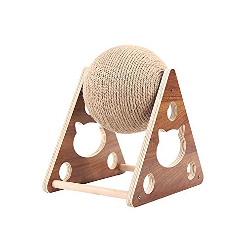 Pelota Rascador de gato Sisal Pelota de gato Juguete Rascador de gato de madera maciza Juguete Rascador de gato Protege tus muebles de arañazos, satisface el instinto natural de arañazos de gato