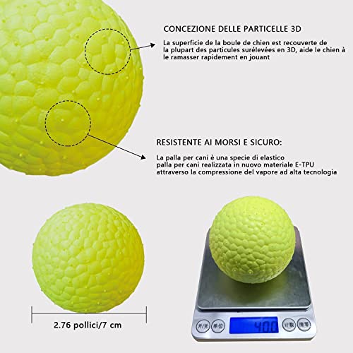 Pelotas para Perros para masticadores agresivos, Pelota para Perros Hinchable Indestructible, Liviana y Flotante, Pelota para Masticar Duradera para Perros Grandes y medianos para Buscar y Jugar.
