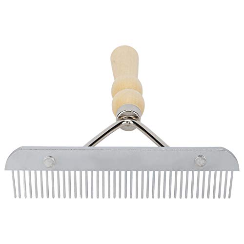 Peluquería para Mascotas Peine para Mascotas, Peine para Quitar el Pelo de Mascotas Herramienta de Mango de Madera Peine para Mascotas, para Perros para Gatos Tienda de Belleza para
