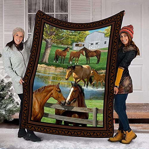 Pemola – Manta de forro polar de caballo para razas de caballos, regalo para papá, manta de felpa, regalo significativo para la familia