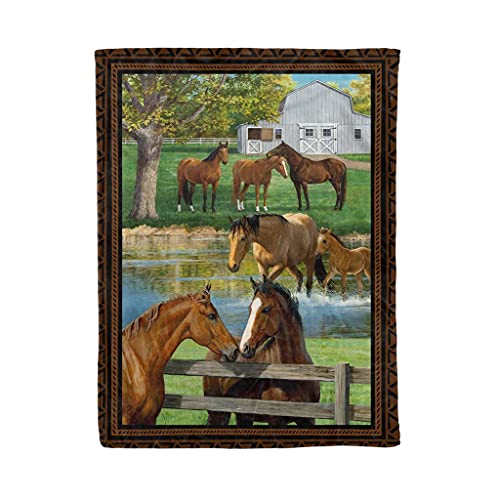 Pemola – Manta de forro polar de caballo para razas de caballos, regalo para papá, manta de felpa, regalo significativo para la familia