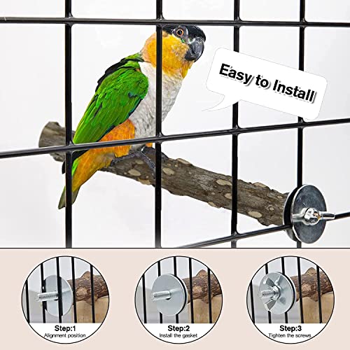 Perca de Pájaro Perca de Loro Madera Natural, Pájaro de Madera Soporte de Perca, Ramas Soporte de Aves para Loros, Periquitos, Cacatúas, Canarios