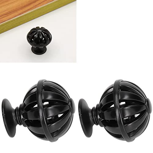 Perilla de Cajón, Perilla de Armario Exquisita Aleación de Zinc de Jaula de Pájaros de 2 Juegos para Oficina para Cocina para Baño(366 jaula de pájaros-negro)