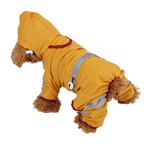 Perro Mascota Gato Cachorro del Impermeable con Capucha Impermeable Chaqueta Impermeable Ropa de Moda, tamaño: XXL (Amarillo) Huangchuxin (Color : Red)