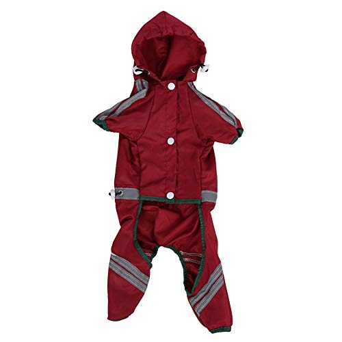 Perro Mascota Gato Cachorro del Impermeable con Capucha Impermeable Chaqueta Impermeable Ropa de Moda, tamaño: XXL (Amarillo) Huangchuxin (Color : Red)