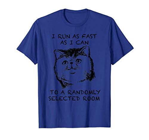 persa Cita de gato divertido arte dibujado a mano Camiseta