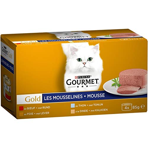 PETCARE Gourmet Gold Mousse 340G - Lote de 4 unidades