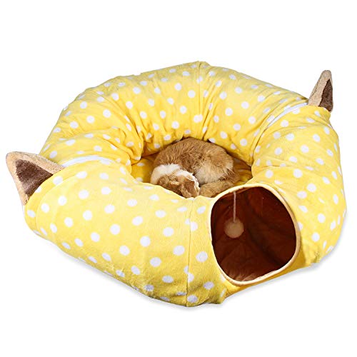 PETCUTE Juguetes Túneles para Gatos Juguete Interactivo en casa Camas para Gatos Conejo Túneles Plegable