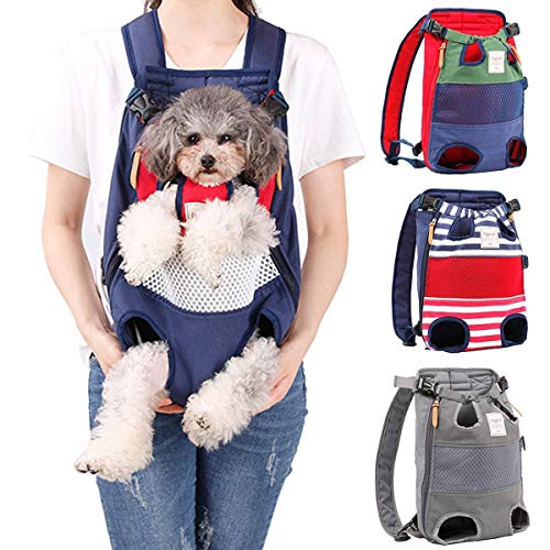PETCUTE Mochilas para transportador Perros Grandes y Medianas Piernas Bolsa de Transporte para Mascotas Gatos Ajustable para para Caminatas, Viajes Soporte de hasta 12 kg