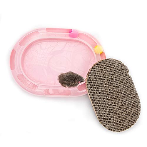 PETCUTE Rascador Gatos Juguetes para Gato Scratcher con ratón y Resorte arbol rascador Gatos