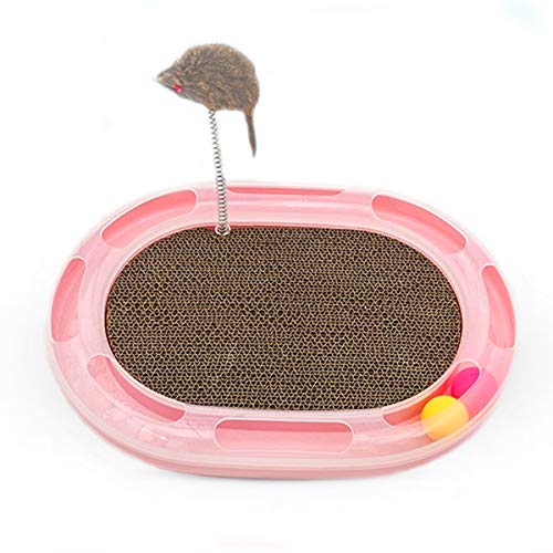 PETCUTE Rascador Gatos Juguetes para Gato Scratcher con ratón y Resorte arbol rascador Gatos