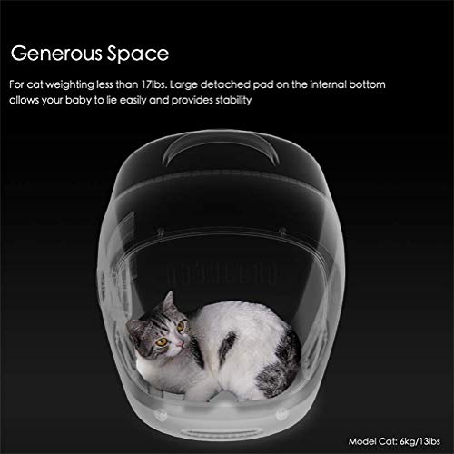 PETKIT Mochila para Gatos, Mochila de Viaje para Cachorros, Ventilador Incorporado y Sistema de iluminación, Mochila para Transporte de Mascotas Bien Ventilada, Ligera y Cómoda (Blanco)