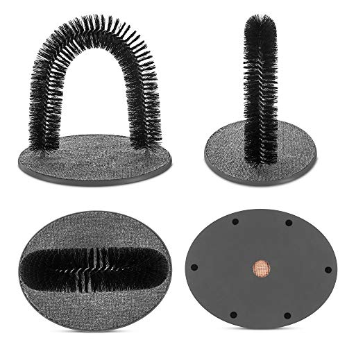 Petlicity - Arco para masajes y arañazos de gatos con cerdas suaves y cómodas
