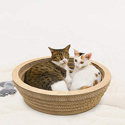 PetMeows Gran Espacio Tipo Cuenco rascador para Gatos Arena para Gatos Juguete rascador para Gatos Pulido Garra rascador para Gatos Alfombra de Juguete-Los 34 * 34 * 12cm