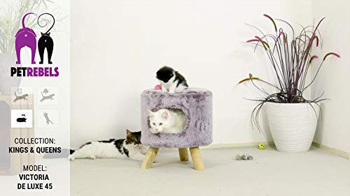 PetRebels Victoria de Luxe 45 - Árbol para Gato, Color Gris