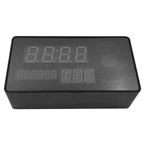 Petrichori Reloj de cámara 1080p Cámara de vigilancia inalámbrica WiFi Cámara de Seguridad para niñera con detección de Movimiento de visión Nocturna - Negro 136x70x41Mm