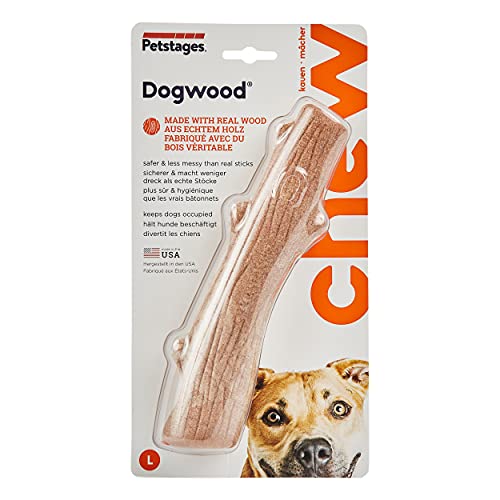 Petstages Dogwood - Juguete con forma de palo de madera para perros - Para morder - L