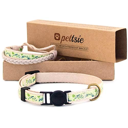 pettsie - Pulsera de Seguridad y Amistad para ti, 100% algodón Duradero para Mayor Seguridad, Anillo en D para Accesorios, Ajustable 5-8 Pulgadas, Caja de Regalo incluida