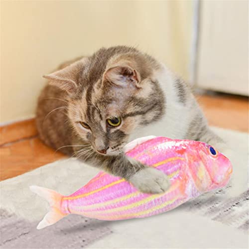 PETUFUN Juguete para gato, pescado eléctrico, juguete realista para gatos de pescado y disquete, para mudanza, juguete USB, gato, Kicker interactivo, pescado, juguete de peluche