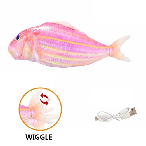 PETUFUN Juguete para gato, pescado eléctrico, juguete realista para gatos de pescado y disquete, para mudanza, juguete USB, gato, Kicker interactivo, pescado, juguete de peluche