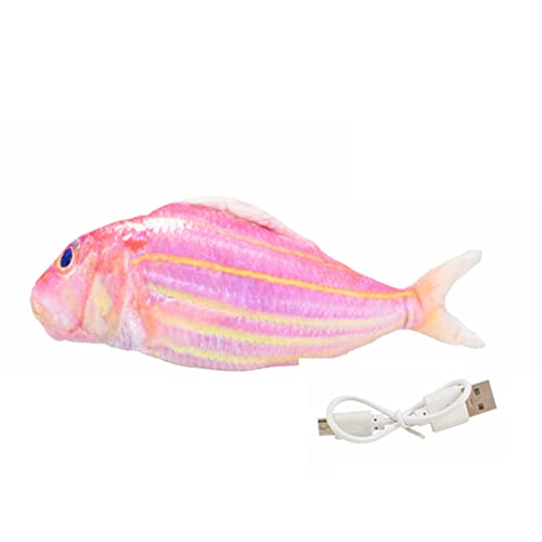 PETUFUN Juguete para gato, pescado eléctrico, juguete realista para gatos de pescado y disquete, para mudanza, juguete USB, gato, Kicker interactivo, pescado, juguete de peluche
