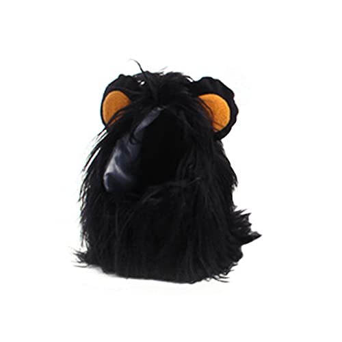 Petyoung Disfraz de Peluca de Melena Ajustable para Perro Gato Melena Realista Y Divertida con Orejas Mascotas Lavable Ropa de Perro de Lujo para Halloween Fotografía de Navidad