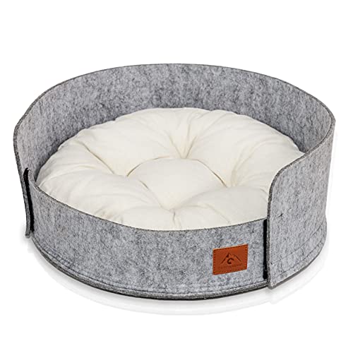 Pfotenolymp® Cama para gatos / espacio para dormir para gatos con cojín, lugar de descanso, sofá para gatos, cesta para gatos