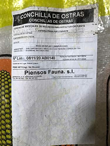 Piensos Fauna Conchilla De Ostra Saco - 10 Kg