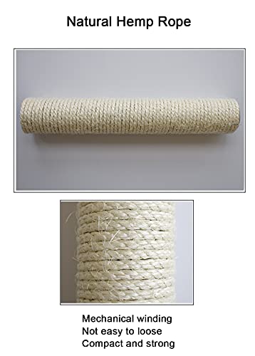 Piezas de repuesto para postes de rascador de gato para árbol de gato, recambios de postes de rascador de cuerda de sisal, postes de rascador de gato con tornillos (BASIC, 40 cm x 2)