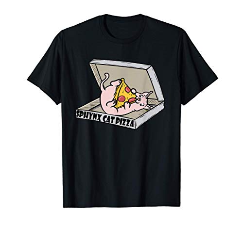 Pizza Gato Esfinge Mascota Camiseta