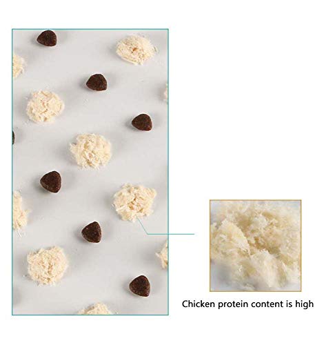 PLMOKN Productos para Mascotas El alimento para Perros más Popular para Perros, yemas de Huevo y enzimas Puede descomponer la Carne Fresca y los trozos de Pollo liofilizados.
