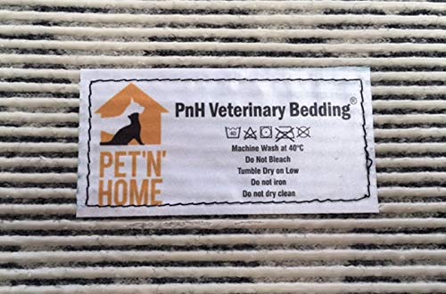 PnH Veterinary Bedding ® Antideslizante, respaldo cuadrado de goma acanalada, 75 cm x 75 cm, muchos diseños y colores diferentes, listo para usar, retirado del borde (carbón con estrellas rosas)
