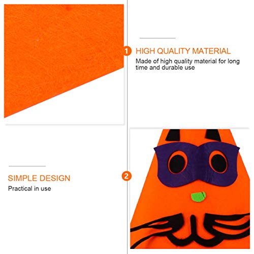 POPETPOP 3 Piezas Disfraz de Halloween para Mascotas Gato Cosplay Mago Bruja Sombreros con Araña Accesorios de Disfraz de Mago de Halloween para Perros Gato (Naranja)