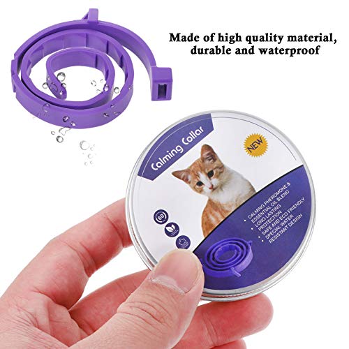 POPETPOP 5 Piezas de Collares Calmante Párr Gatos Ajustable Calma Y Relajación Sus Collares de Gato Púrpura