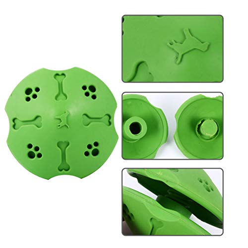 POPETPOP Dog Treat Ball Juguete Dispensador de Alimentos para La Dentición Pelota Interactiva de Limpieza de Dientes Pelota de Entrenamiento para Cachorros Y Perros Pequeños Medianos Verde