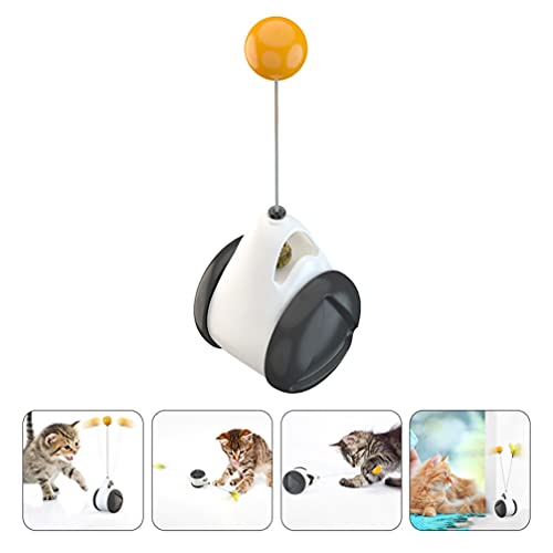 POPETPOP Juguete de Gato Interactivo Equilibrio Columpio Coche Juguetes de Gato con Bola de Hierba Gatera para Gatos Entretenimiento Caza Ejercicio