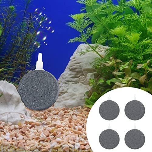 POPETPOP Pequeñas Piedras de Aire Redondo 4Pcs Tanque de Pescado Burbuja de Aire Acuario de Acuarios Piedra de Oxígeno para Acuario Difusor de Oxígeno Fish Tank Hydroponic Bump