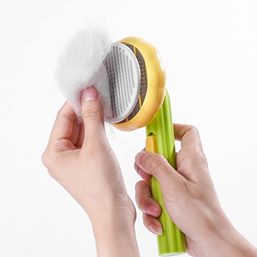 POPETPOP Plástico gato herramienta de limpieza de pelo manejado perro masaje masaje cepillo tienda mascota peine peine