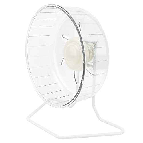 POPETPOP Rueda de Ejercicio de Hámster Rueda de Correr de Plástico de Juguete para Pequeños Animales Jerbos Ardillas Ratones Conejillo de Indias Mascotas Trotar Corriendo Spinner Blanco