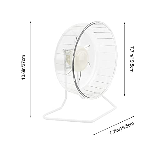 POPETPOP Rueda de Ejercicio de Hámster Rueda de Correr de Plástico de Juguete para Pequeños Animales Jerbos Ardillas Ratones Conejillo de Indias Mascotas Trotar Corriendo Spinner Blanco