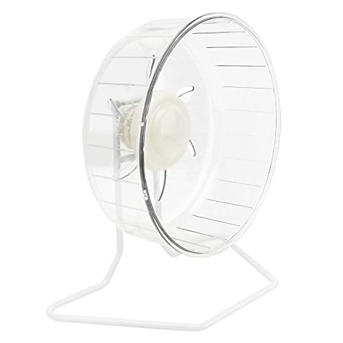 POPETPOP Rueda de Ejercicio de Hámster Rueda de Correr de Plástico de Juguete para Pequeños Animales Jerbos Ardillas Ratones Conejillo de Indias Mascotas Trotar Corriendo Spinner Blanco