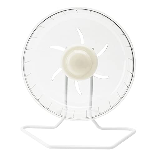POPETPOP Rueda de Ejercicio de Hámster Rueda de Correr de Plástico de Juguete para Pequeños Animales Jerbos Ardillas Ratones Conejillo de Indias Mascotas Trotar Corriendo Spinner Blanco